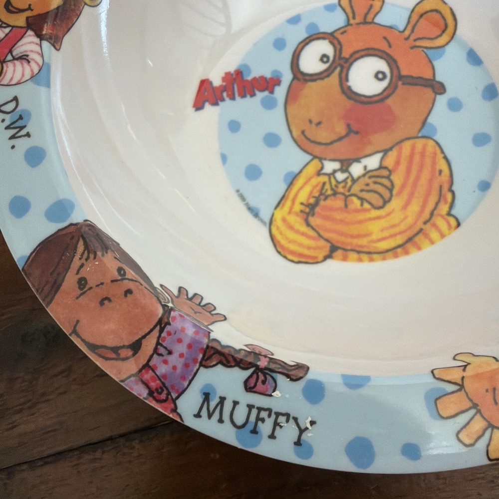 Arthur PBS Cereal Ice Cream Bowl DW Binky Muffy Pal Brain Trudeau - Picture 7 of 10